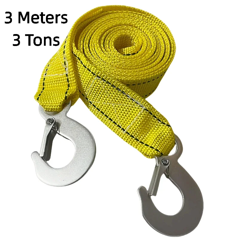 3 Mt/4 Mt Auto Abschleppkabel Heavy Duty 3 Tonnen/5 Tonnen Anhänger Seil Abschleppen Zugseil Gurt Haken Van