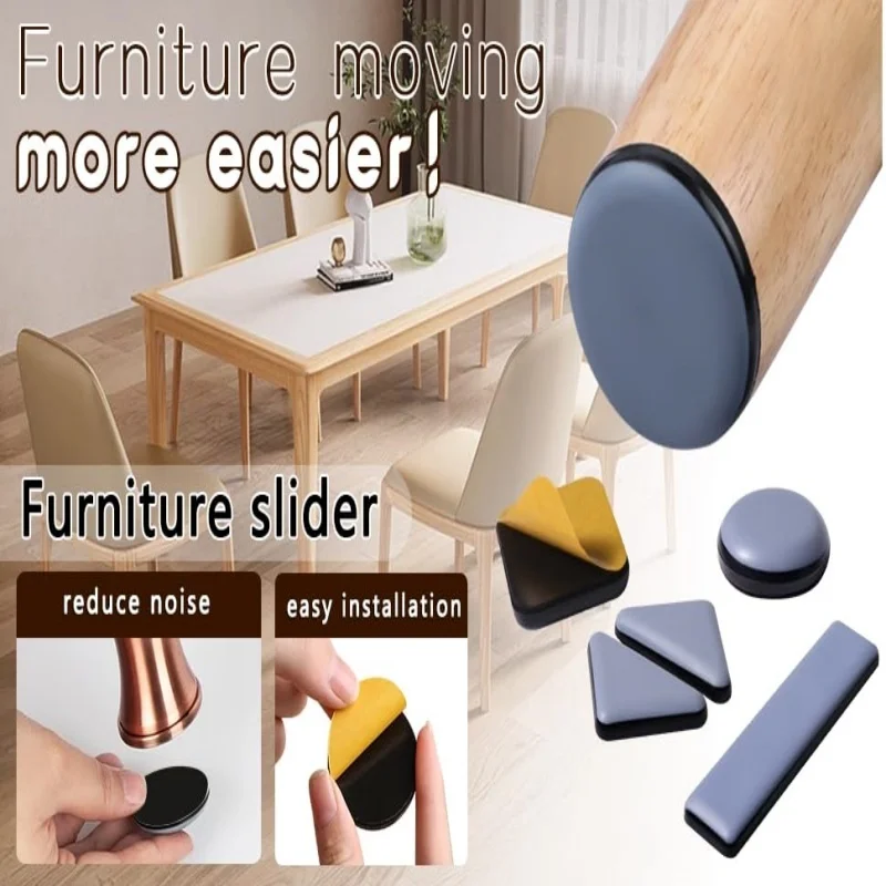 Möbel Bein Slider Pads Anti Scratch Einfach Bewegen Schwere (4 Stück) – Bild 2