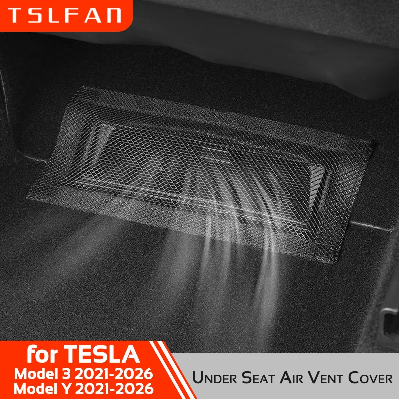 Tesla Modell 3Y 2021-2025 2026 Unter Sitz Air Vent Mesh Protector Outlet Schutzhülle Filter Aufkleber auto
