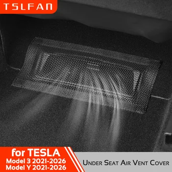 Tesla Modell 3Y 2021-2025 2026 Unter Sitz Air Vent Mesh Protector Outlet Schutzhülle Filter Aufkleber auto