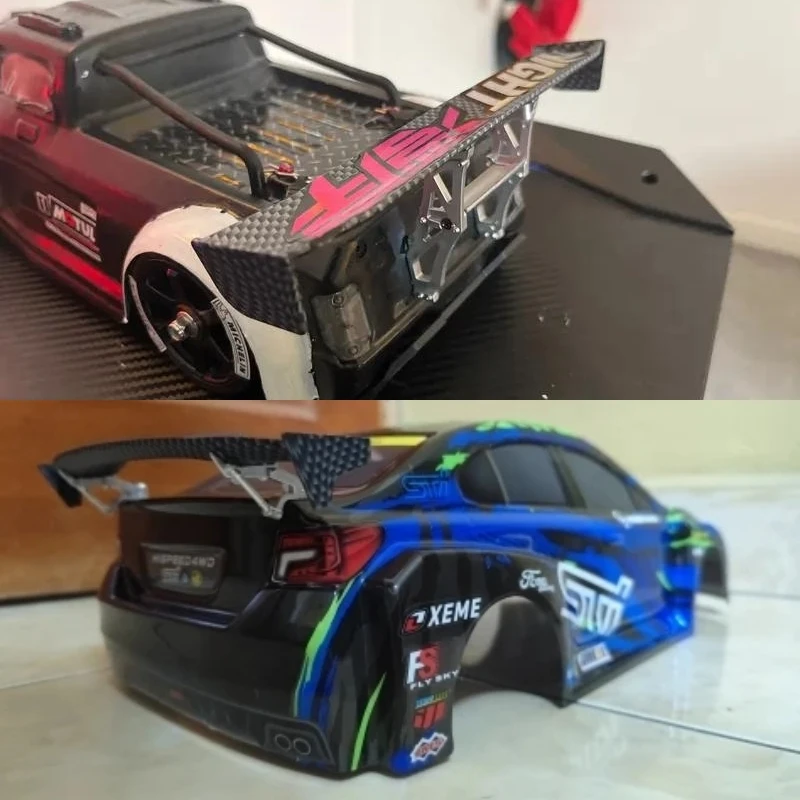 RC Auto Kunststoff Carbon Faser Muster Heckflügel Spolier Drift – Bild 6
