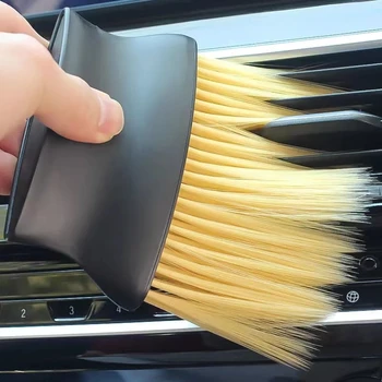 Auto innen fegen staub weichen pinsel auto waschen werkzeug artefakt auto innen lücke staub pinsel luftauslass
