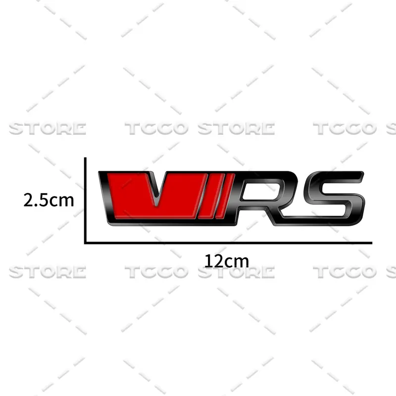 3D Chrom Metall Auto Styling VRS Logo Kühlergrill Emblem Aufkleber – Bild 6