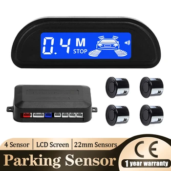 Hippcron Auto-Parksensor-Set mit Auto Parktronic Reverse LED-Monitor, 22 mm, 4 Sensoren