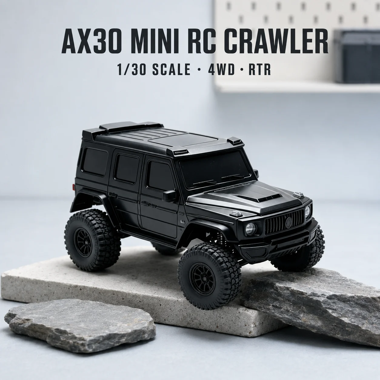 AX30 1:30 Mini RC Rock Crawler 4WD RTR Vollproportional Offroad-Modell Klettertruck Ferngesteuertes Auto