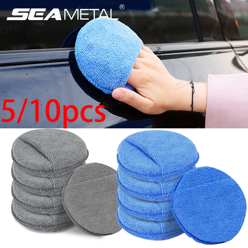 SEAMETAL 5/10Pcs Auto Detaillierung Applikator Pads Auto Pflege – Bild 2