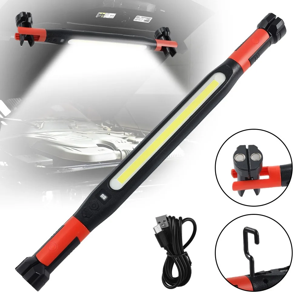 LED-Magnet-Arbeitsleuchte, wiederaufladbar, mit Haken und drehbarem – Bild 5