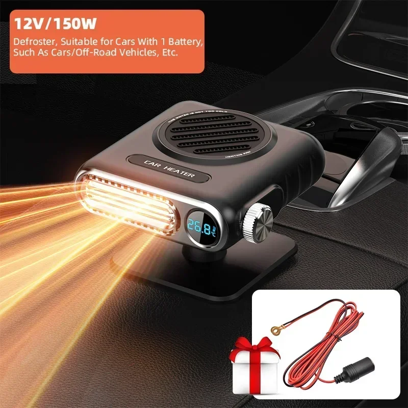 Display Temperatur Auto Heizung 12V/24V Tragbare Defogger Defroster Heizung Fan 150W Trockner