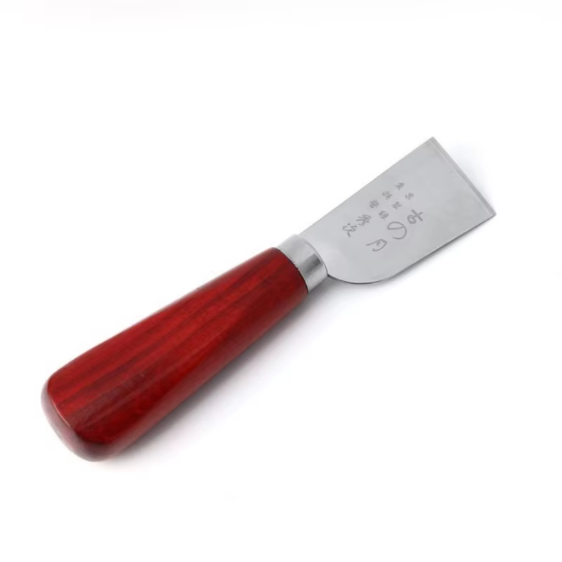 DIY Leathercraft Werkzeug Holzgriff Edelstahl Leder Schneidmesser Lederschaufel Messer für die