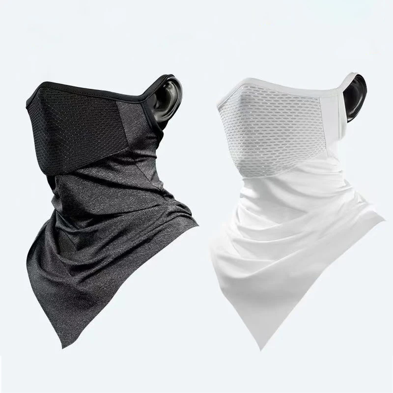 Sommer Männer Maske Volle Gesicht Fahrrad Halstuch Radfahren Bandana UV Schutz Maske Atmungs Eis Seide Outdoor