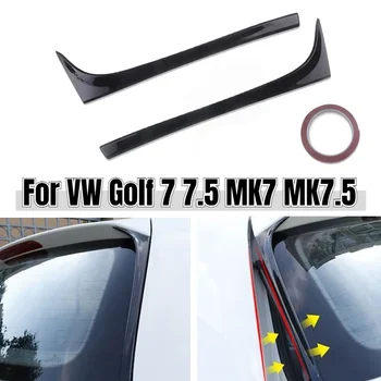 VW Golf 7 7,5 MK7 MK7,5 2014-2018 Glänzend Schwarz ABS Hinten Fenster Seite Stamm spoiler Canard (2 Stück)