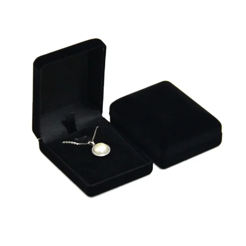 Samt Halskette Box Anhänger Box Schmuck Organizer Geschenk Verpackung – Bild 4