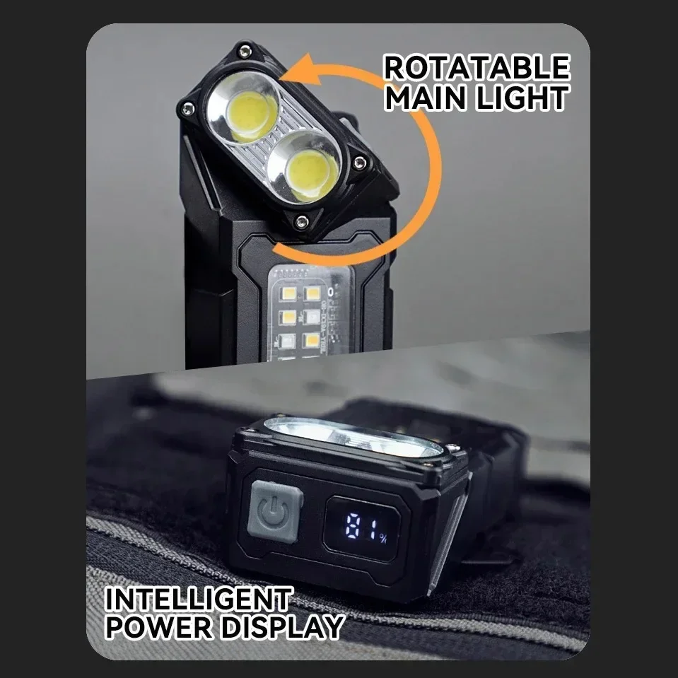 Multifunktionale LED-Taschenlampe mit einstellbarem Winkel im Freien – Bild 2