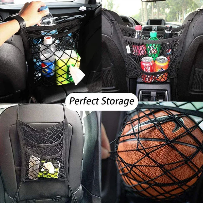 Auto Lagerung Net Tasche Zwischen Sitze Auto Teiler Pet Barriere – Bild 6
