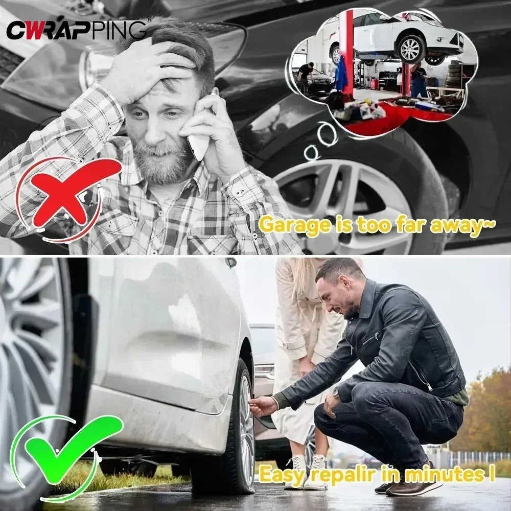 Vakuum Auto Reifen Reparatur Gummi Nagel Set Universal Reifen Schraube – Bild 4