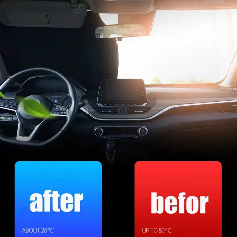 Auto Frontscheiben-Sonnenschutz Sommer UV-Schutz Sonnenschirm – Bild 5