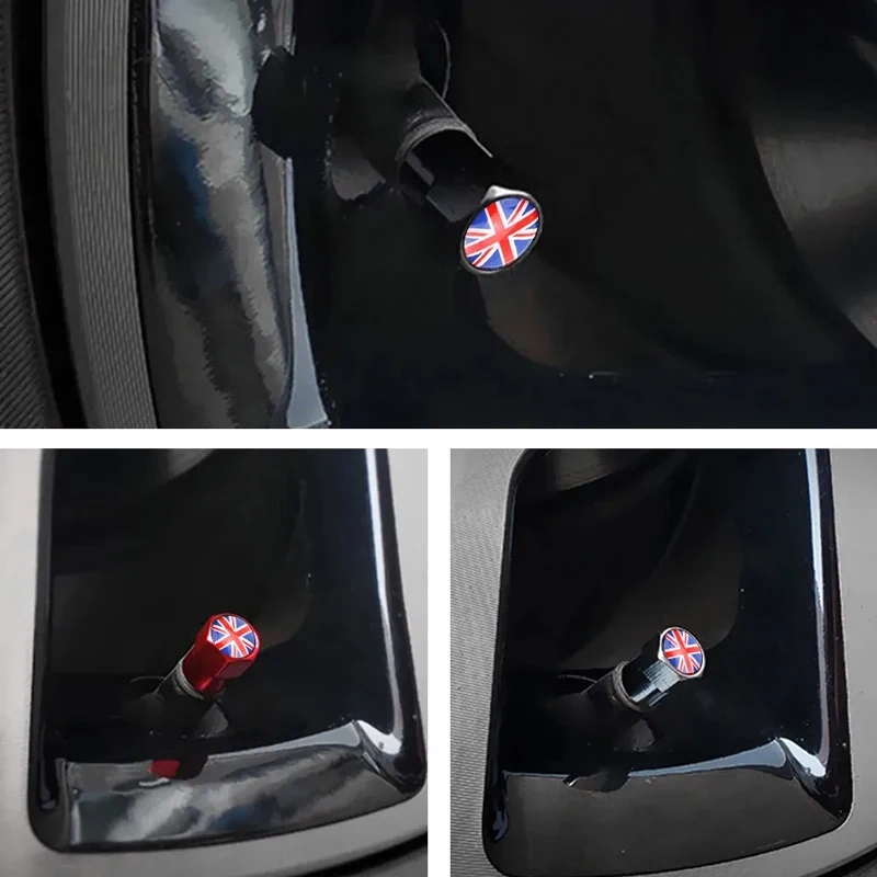 UK Flagge Auto Rad Reifen Stem Air Ventil Kappen Abdeckungen (4 Stück) – Bild 4