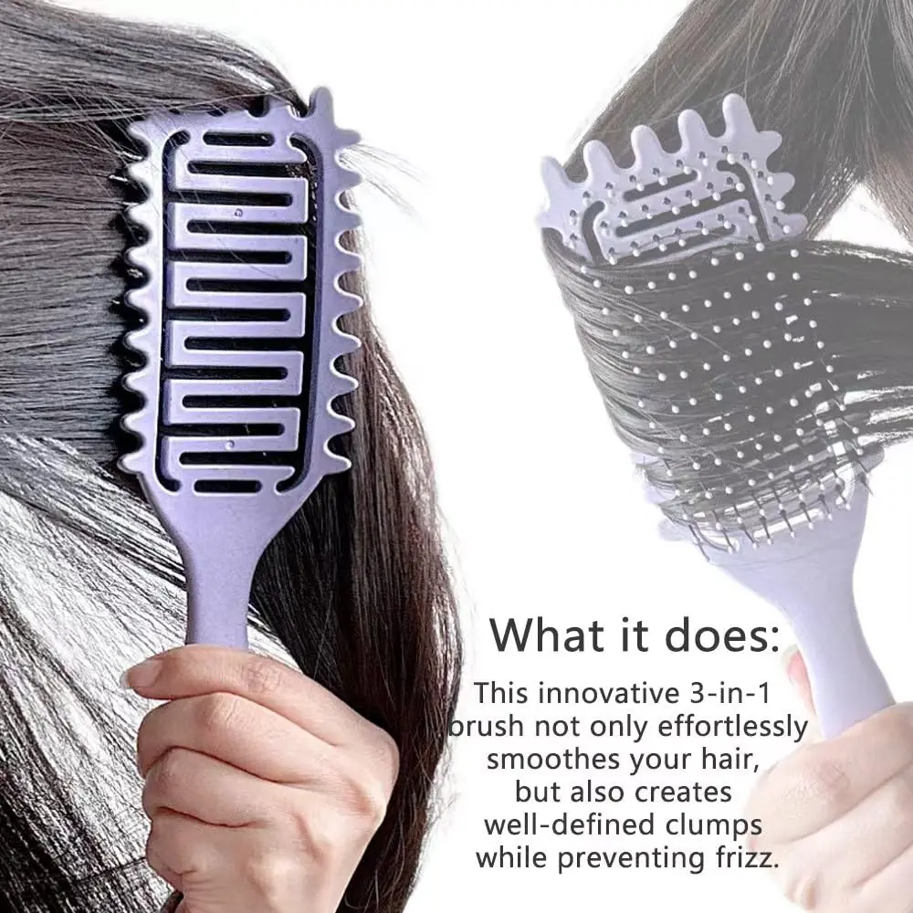 3-in-1-Locken definieren Styling-Bürste, aushöhlen, entwirrende – Bild 4