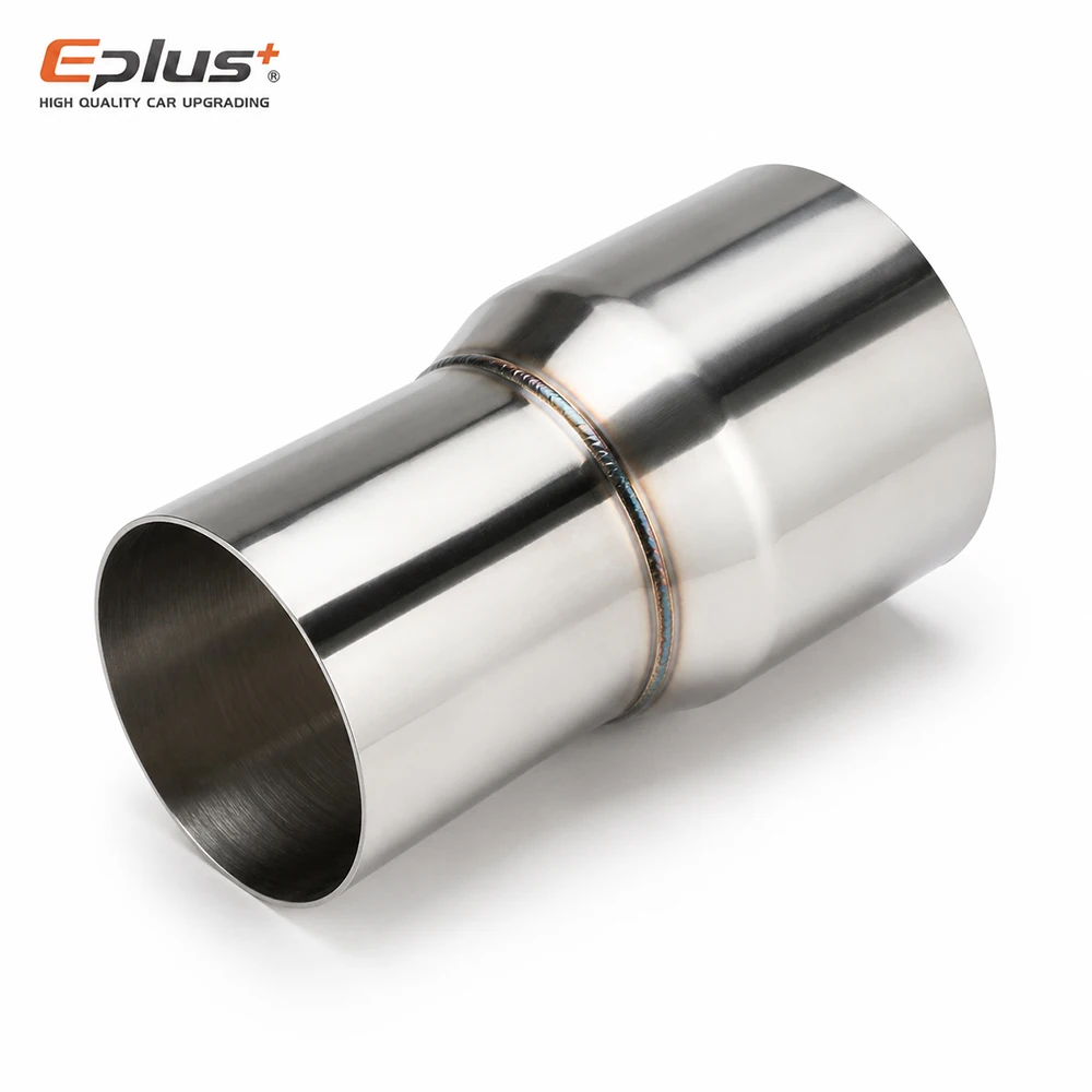 EPLUS Auspuffrohr-Reduzieradapter Edelstahl Universeller Gerader Anschluss für Auto