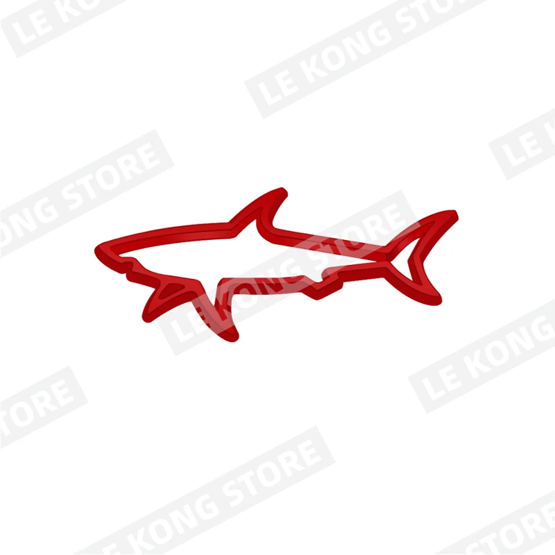Hohl Fisch Shark Abzeichen Auto Kopf Stamm Körper Aufkleber Emblem Zubehör Für Skoda Opel Jaguar Toyota Jeep