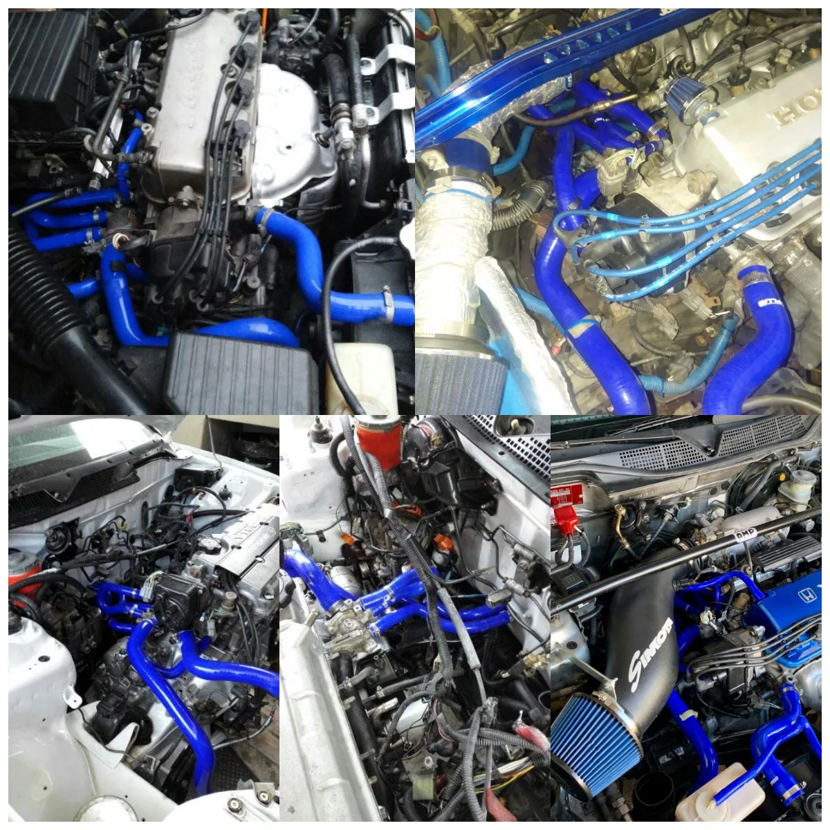 Auto-Silikon-Kühlerschlauch-Set für Honda Civic EG 92 95 D15 (9 Stück) – Bild 6