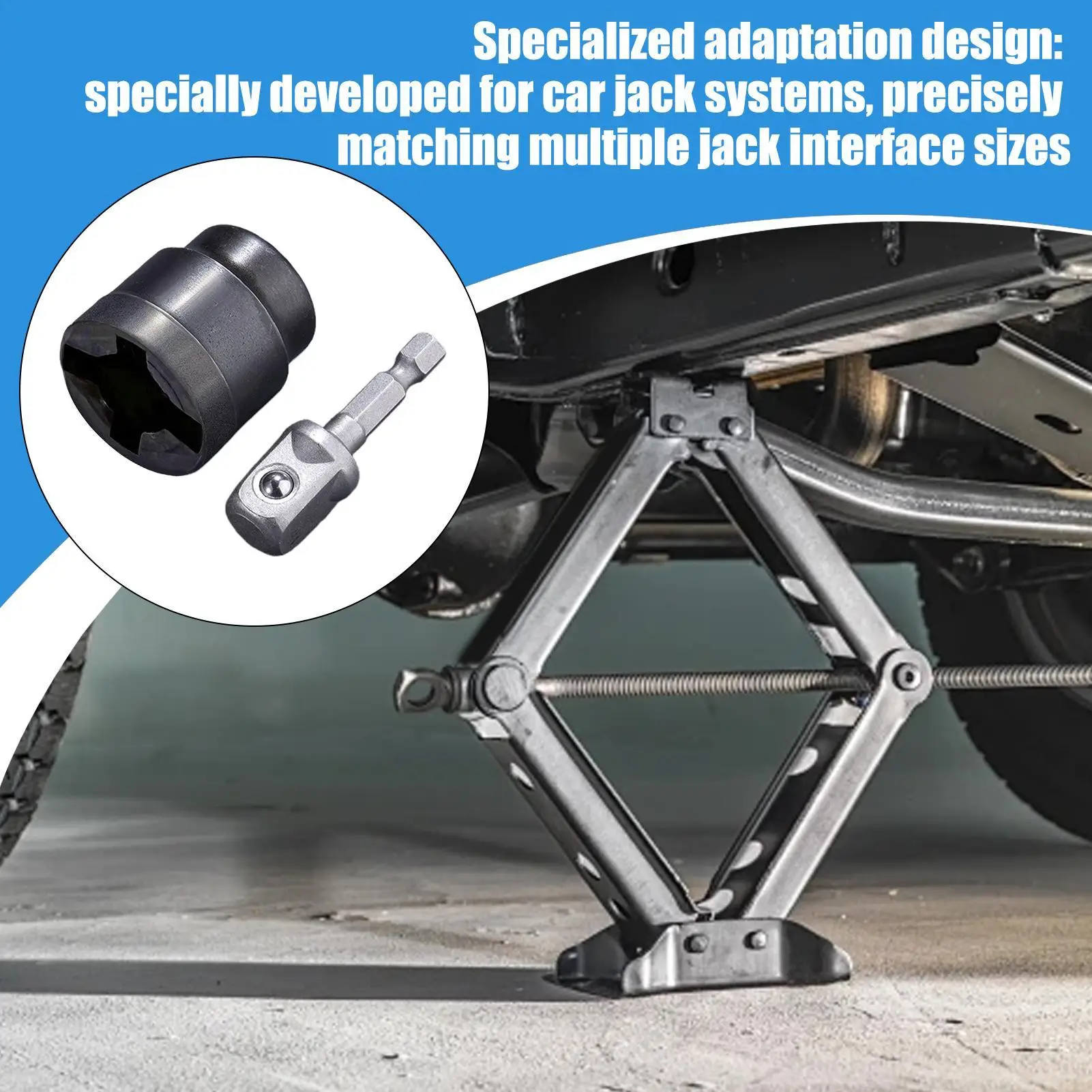 Universal Scissor Auto Jack Adapter Rv Stabilisator Jack Bohrer – Bild 3