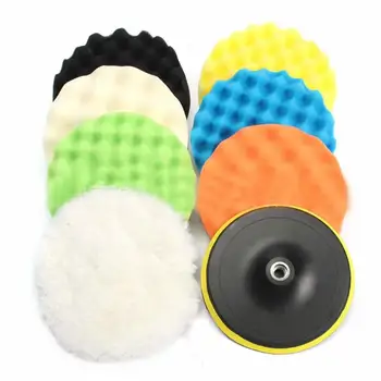 5 Zoll Auto Polierscheibe Set 125 mm Schwamm Polieren Wachsen Schwamm Wolle Rad Polierpad für Auto Polierer