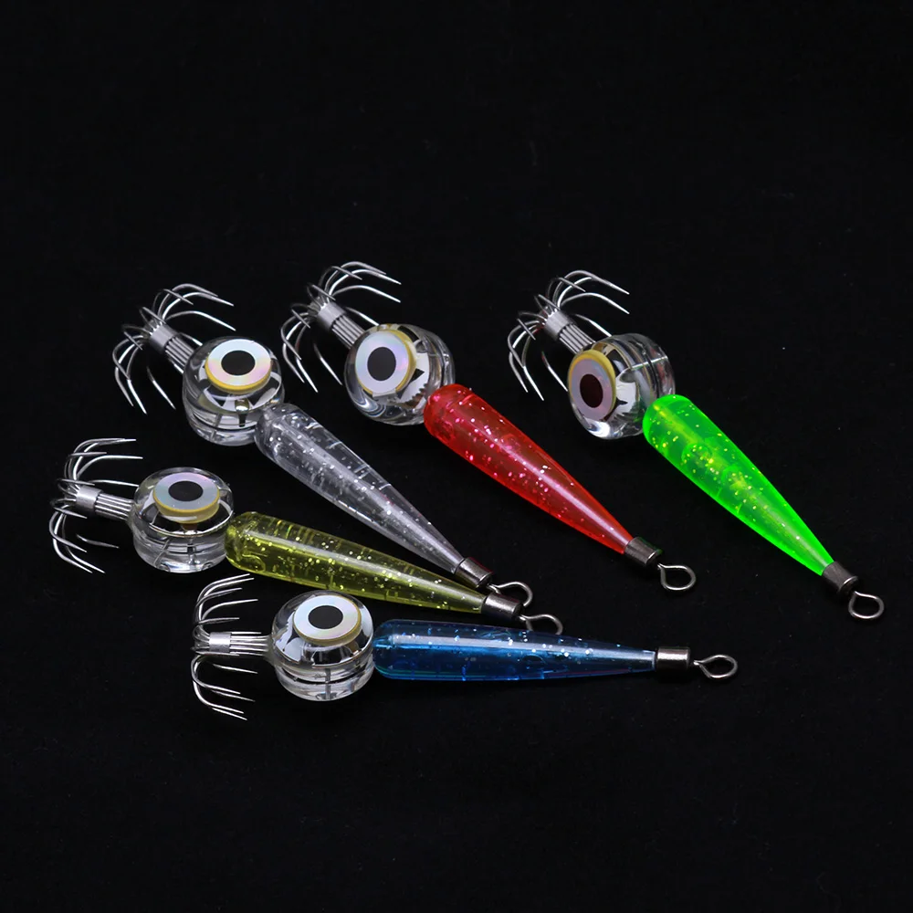 Leuchtender Tintenfisch-Haken, Meeresangel-Oktopus-Haken, LED-Blitz-Unterwasser-Angellicht
