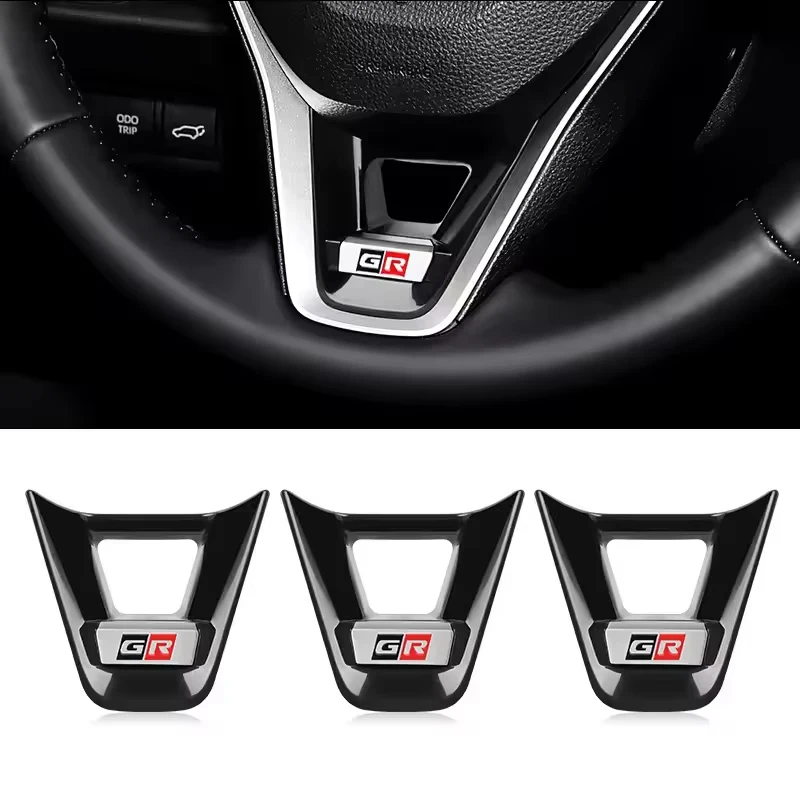 Auto Lenkrad Dekoration Fit Für GR Corolla 2019-2021 RAV4 2020 Auto Lenkrad Panel Pailletten Abdeckung unten
