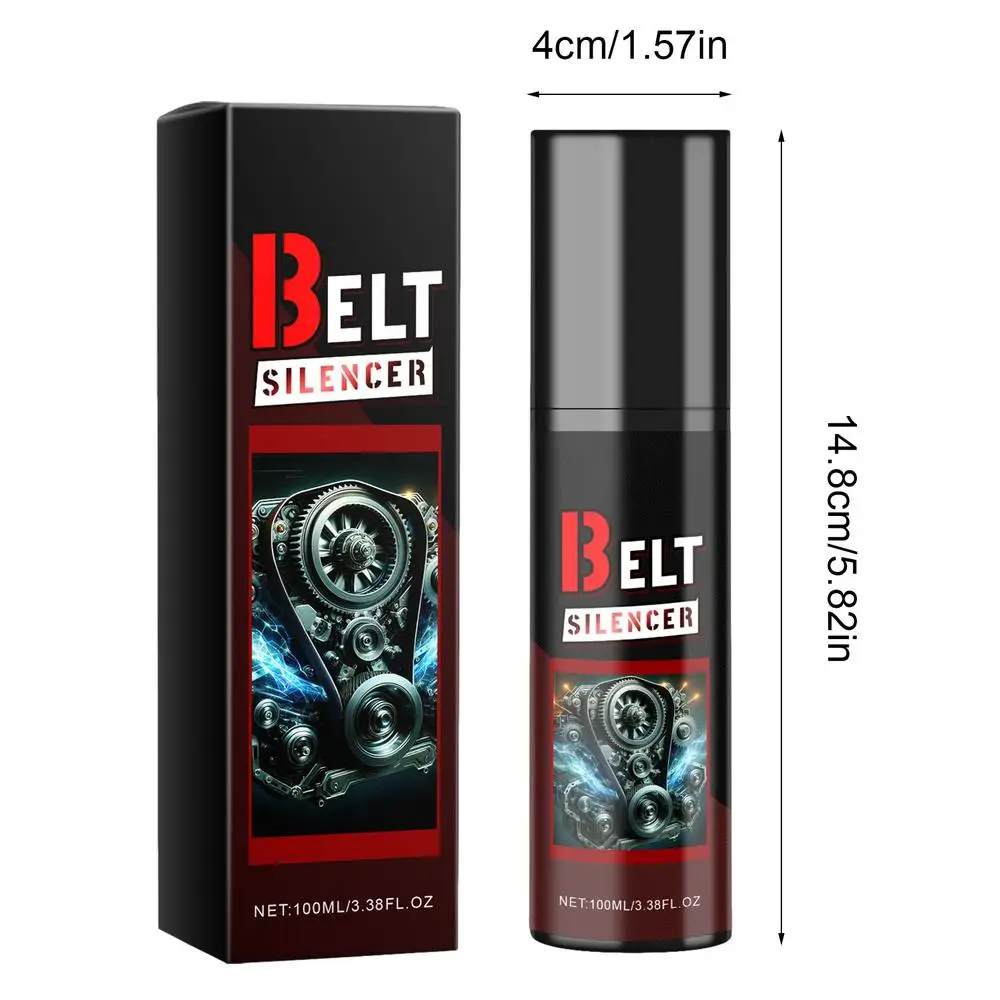 100ml Auto-Riemen-Geräuschdämpferspray Verlängert Riemenlebensdauer Motorriemen-Silencer Spray-On-Beschichtung
