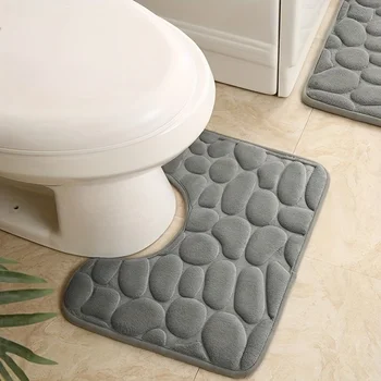 Waschraum-WC-Fußmatte, U-förmige Bodenmatte, wasserdichte Unterlage, Badezimmer, Badezimmer, Wasseraufnahme