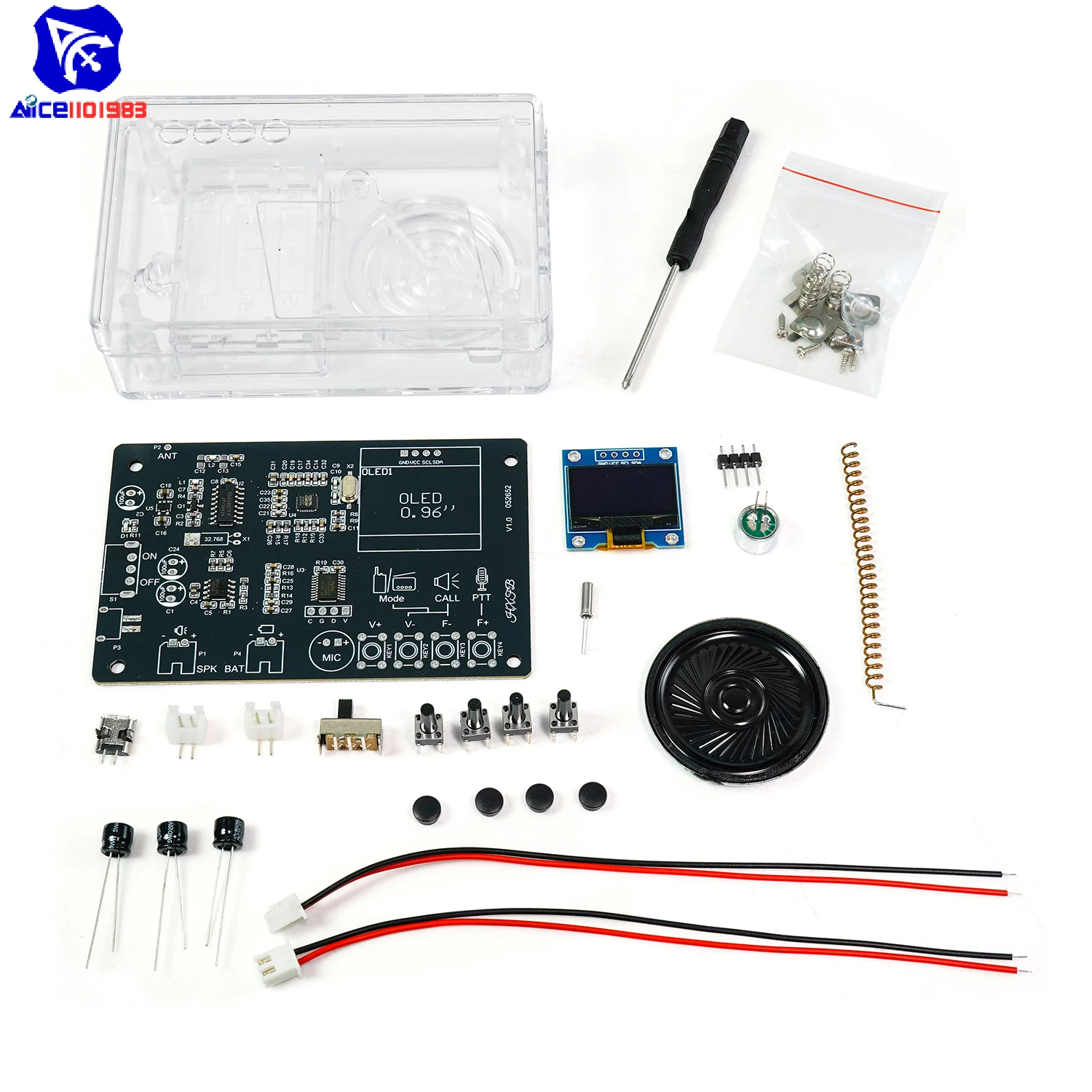 Interphone Radio Elektronische DIY Kit Wireless Intercom FM Radio Platine Schweißen Praxis Walkie Talkie DIY