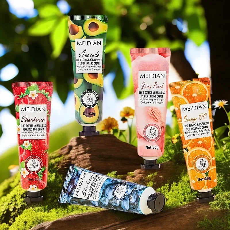 Fünfteilige Handcreme mit Fruchtduft zur Befeuchtung – Bild 2