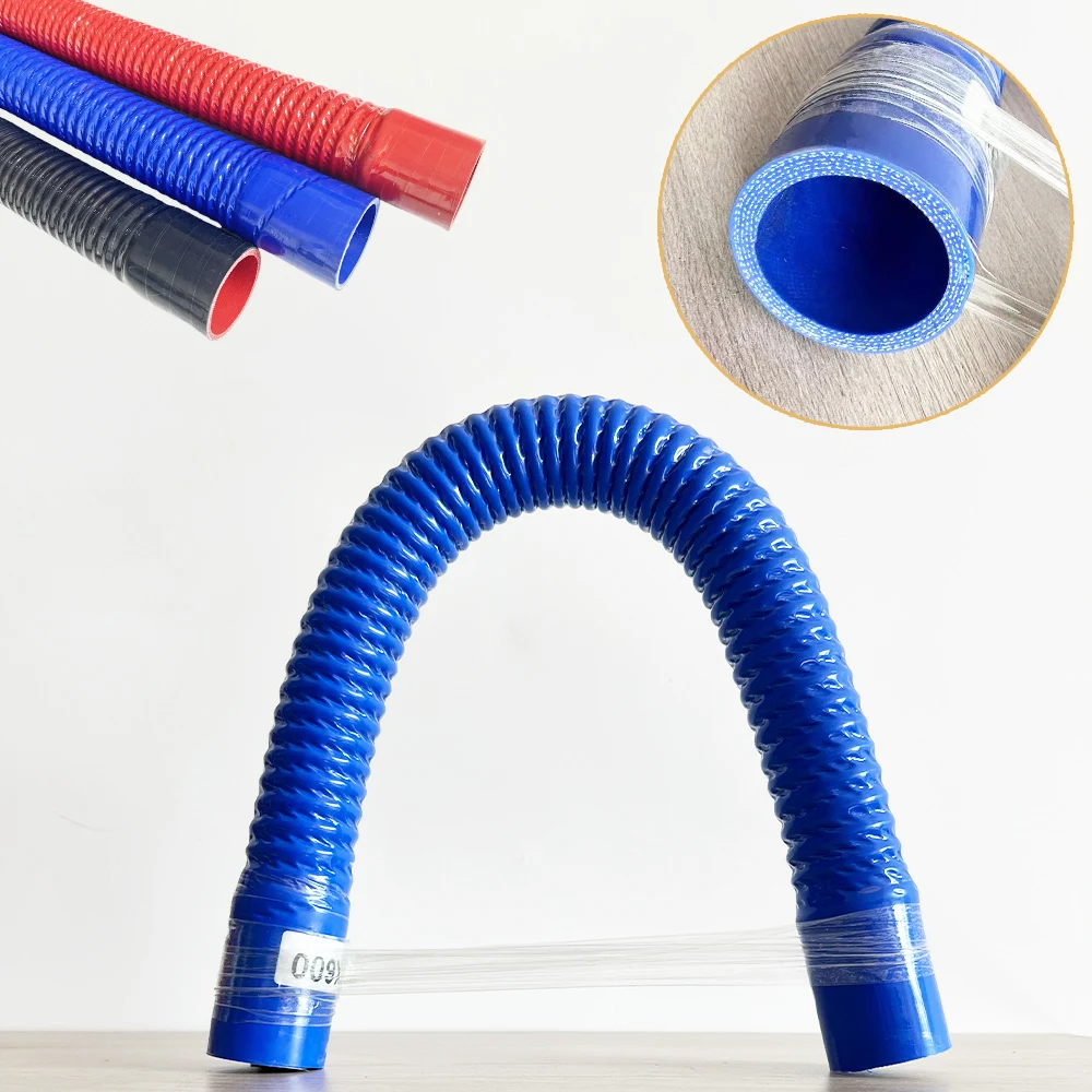 Universal Auto Silikon Flexible Schlauch Blau Lufteinlass Rohr Kühler – Bild 6