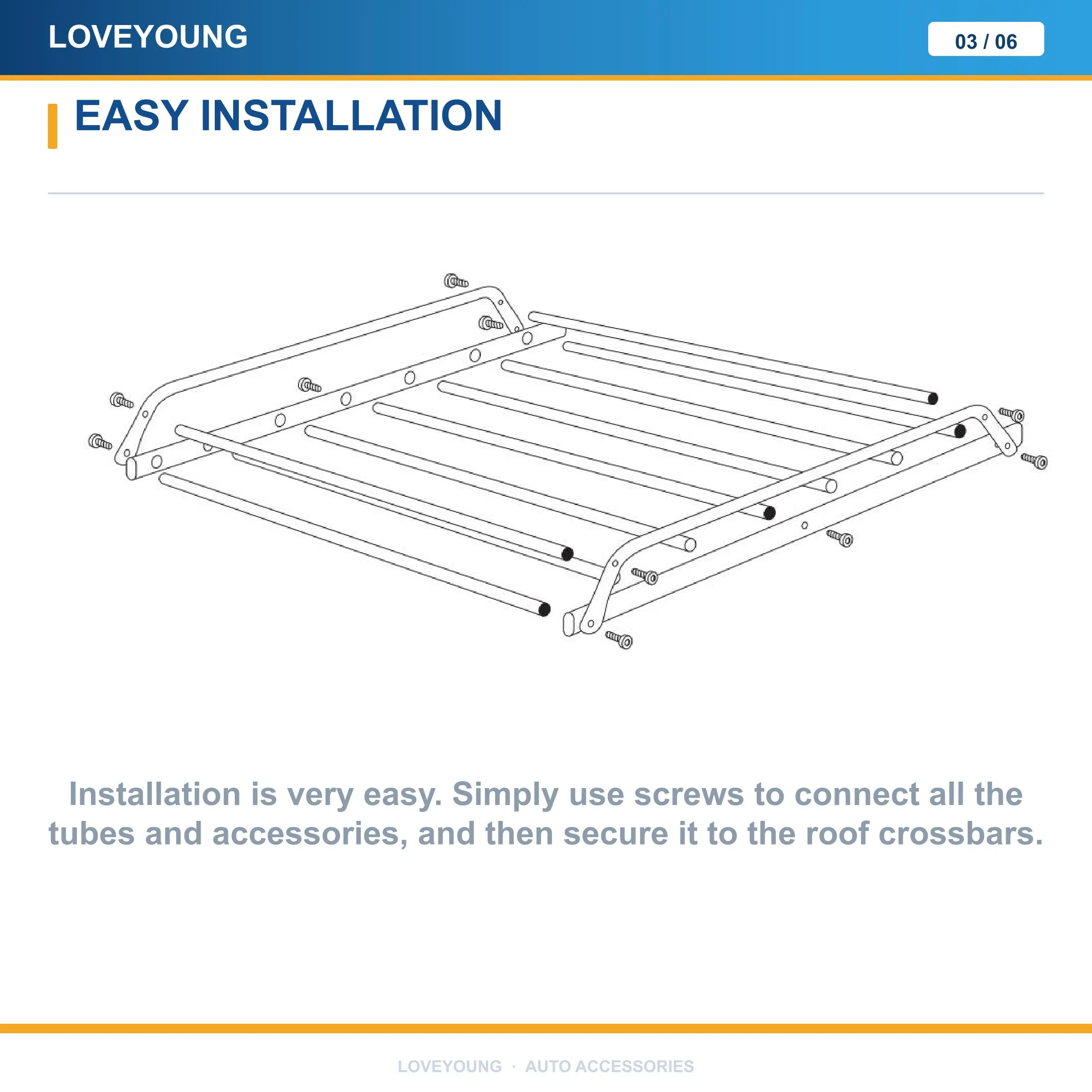38"x38" Auto-Dachgepäckträger, 110lbs Stahl-Dachgepäckträger für SUV – Bild 3