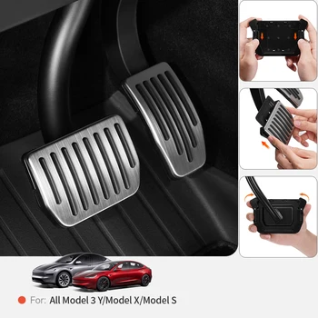 YZ Für Tesla Model 3 Y/YL Highland Juniper 2019-2026 Fußpedalabdeckung Zubehör Snap-Fit