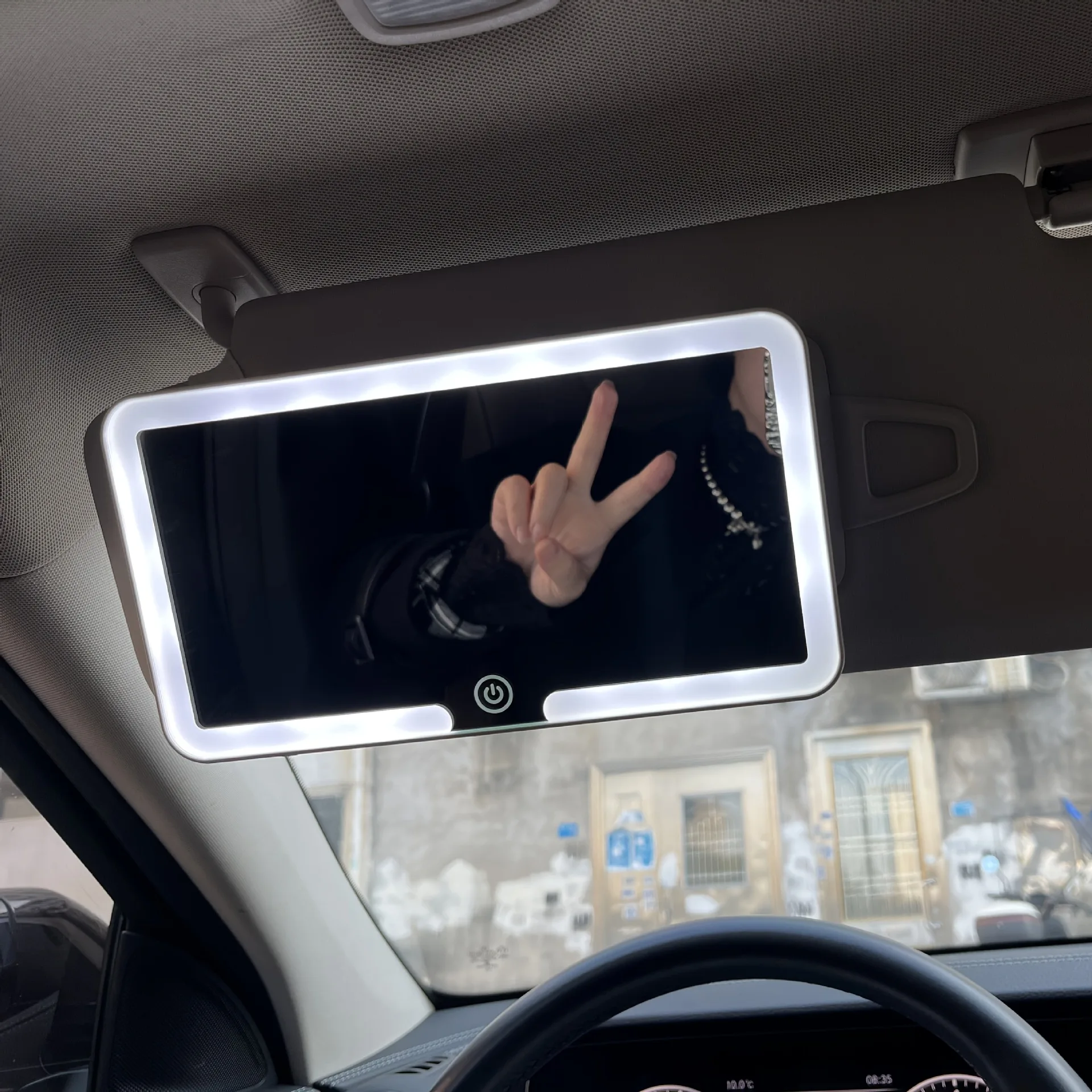 Auto-Innenspiegel, Sonnenblende, Platte, LED, HD, Make-up-Spiegel – Bild 2