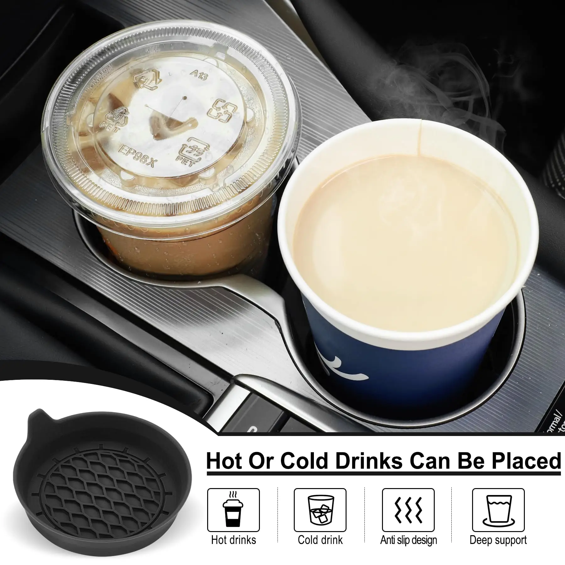 Auto Tasse Halter Untersetzer Silikon Tasse Halter Einsatz Universal – Bild 4