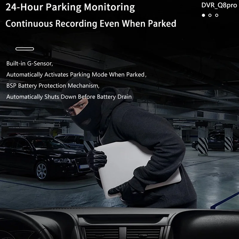 Dash Cam UHD 2K für Auto Kamera Nachtsicht mit GPS WiFi 24h Parkplatz – Bild 5