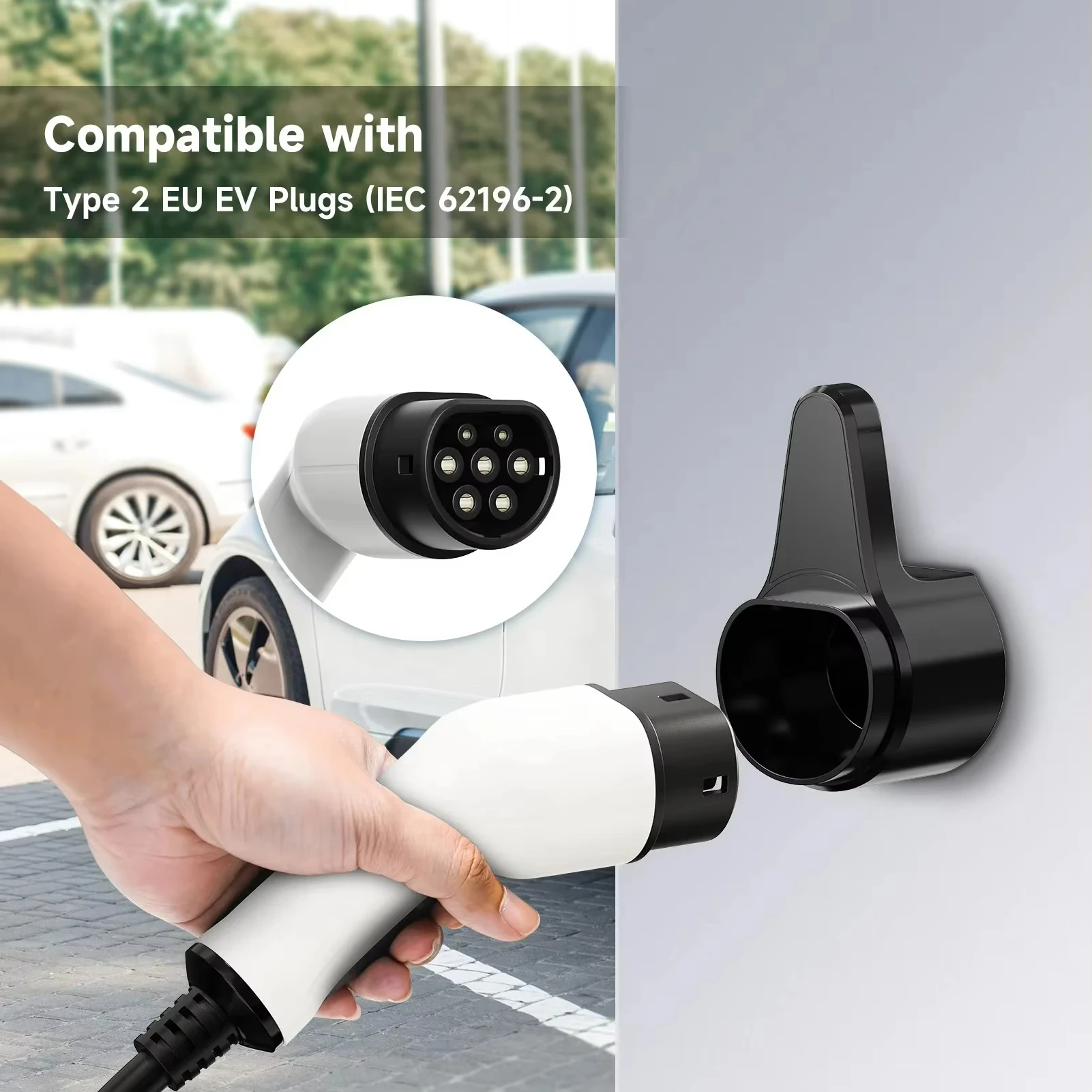 Typ 2 EV-Ladegeräthalter EV-Ladesteckerhalterung Wallbox-Steckdose – Bild 3