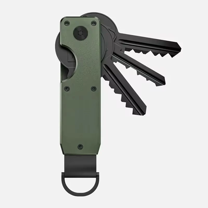 Kompakter Schlüsselorganizer aus Metall, Minimalistischer Schlüsselhalter für Schlüsselbund, Hält 1-5