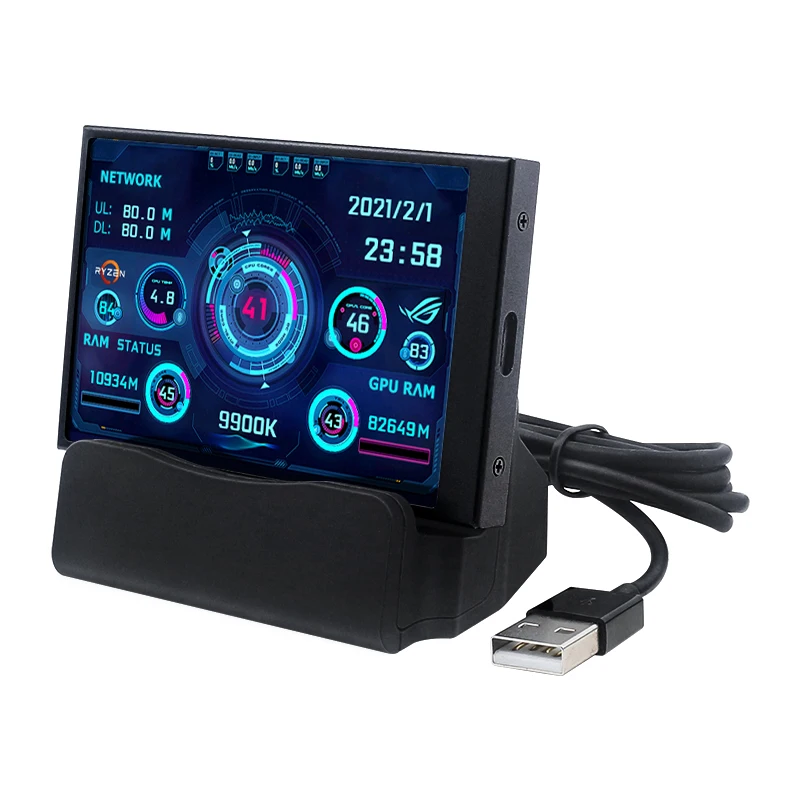 TURZX 3,5/5 Zoll IPS USB Sekundärbildschirm für Computer CPU GPU RAM – Bild 6