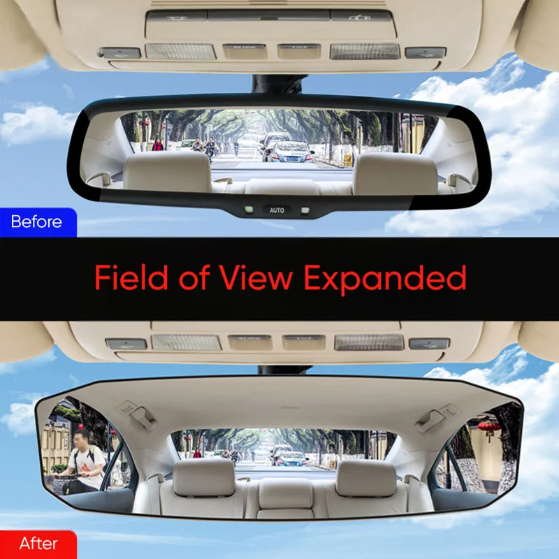Auto Rückspiegel Weitwinkel Rückspiegel HD Glas Große Vision Universal – Bild 2