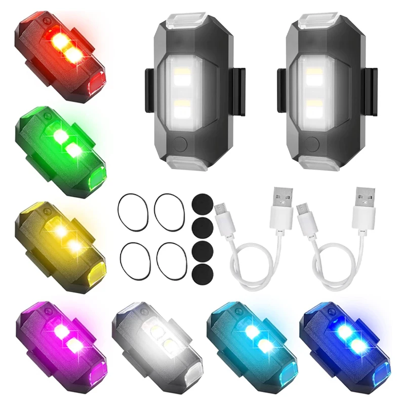 Universal Strobe Licht für Motorrad USB Auto Warnung Lampe LED Anti-Kollision Bike Drone Nacht Fliegen Mini