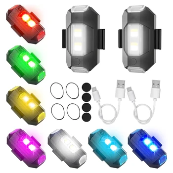 Universal Strobe Licht für Motorrad USB Auto Warnung Lampe LED Anti-Kollision Bike Drone Nacht Fliegen Mini