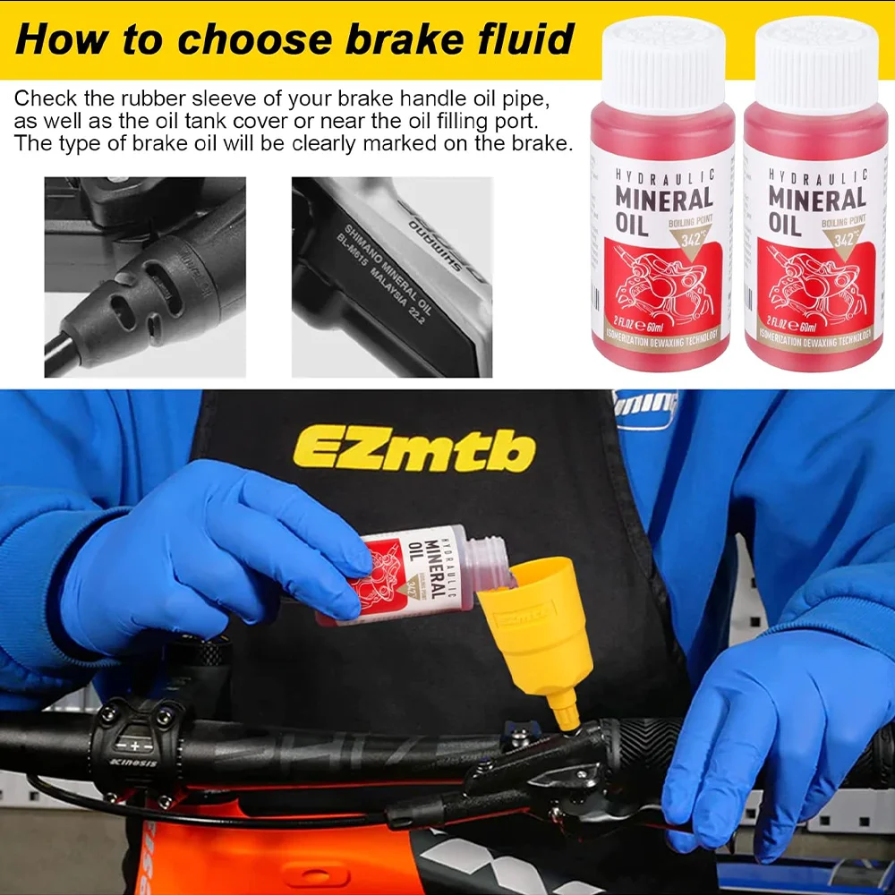 60 ~ 120 ML Fahrrad Bremsöl Entlüftung Kit Werkzeuge Für SHIMANO – Bild 3