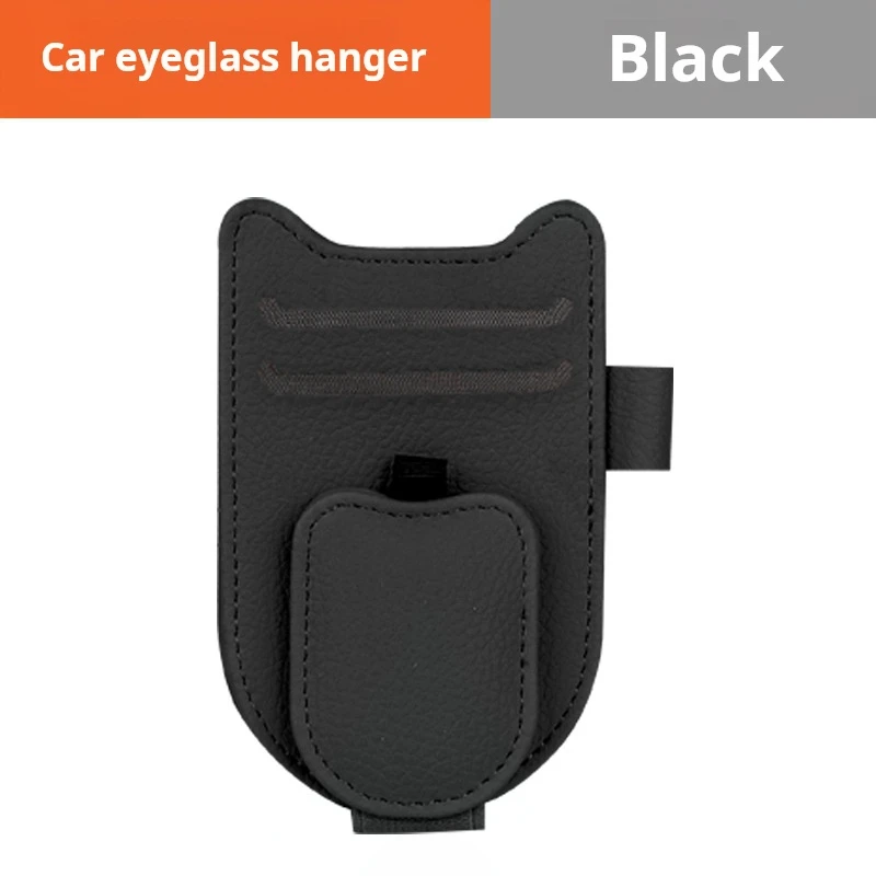 Magnetische Auto Sonnenbrille Halter Sonnenblende Gläser Clip PU – Bild 6