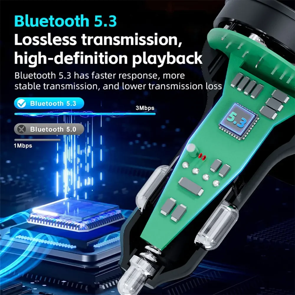 Auto FM-Transmitter Bluetooth 5.3 Freisprecheinrichtung Kabelloses – Bild 4
