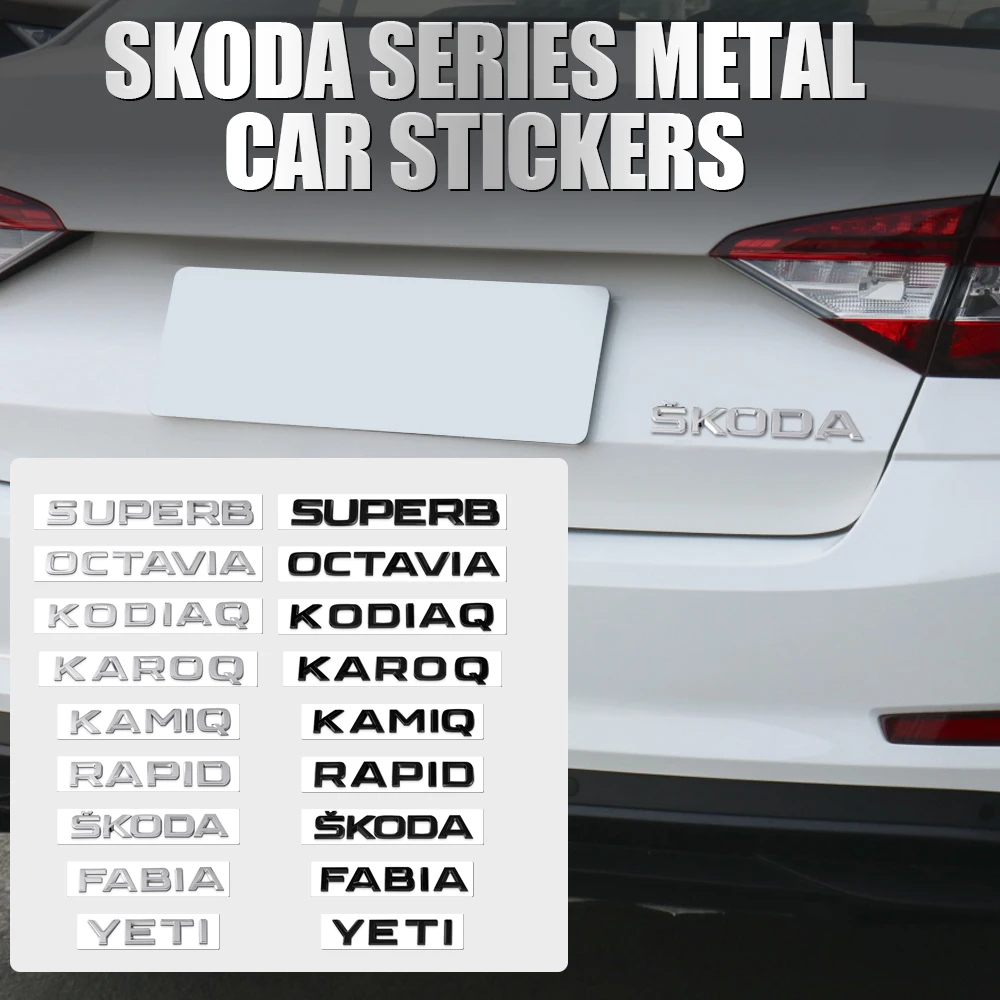 Auto Styling Emblem Körper Stamm Aufkleber Außen Zubehör Für Skoda – Bild 2
