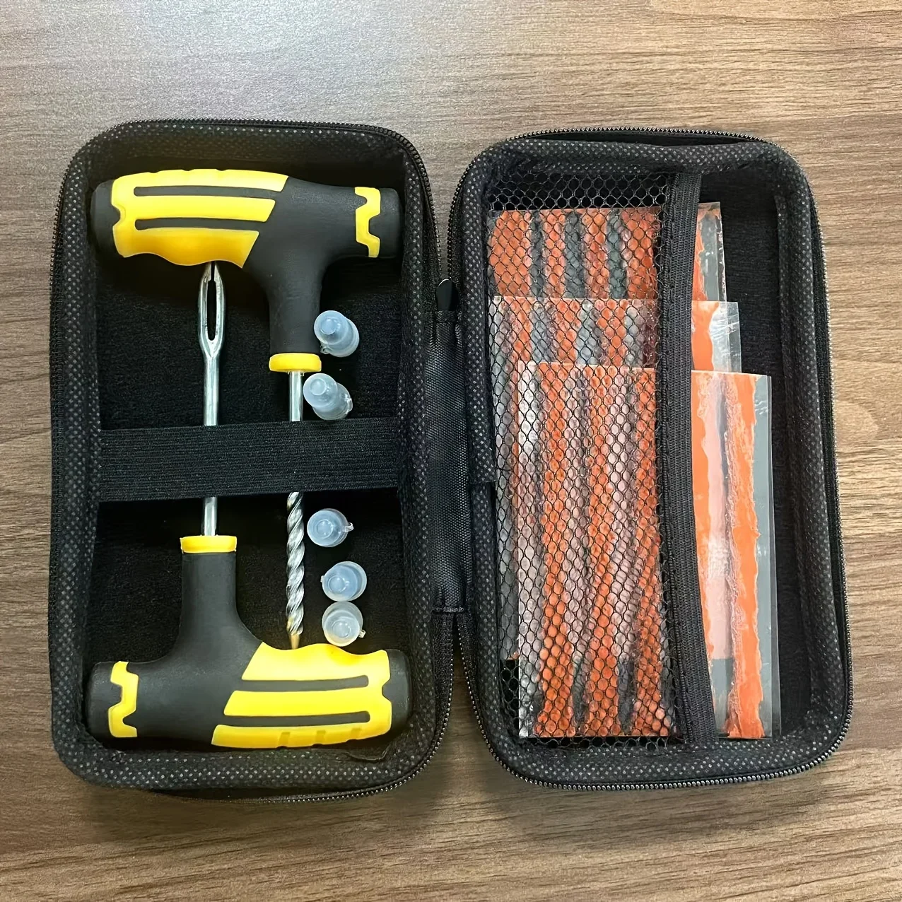 Autoreifen-Reparaturset, Reifenpannen-Reparaturwerkzeug, Notfall-Reifenstreifen-Klebstoff-Reparaturset